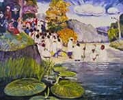 Baptizing Day 1945 By Palmer Hayden