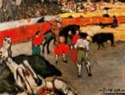 Bullfighting Scene Corrida 1901 By Pablo Picasso
