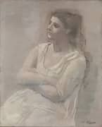 Woman in White 1923 By Pablo Picasso