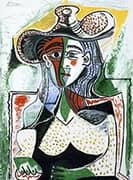 Woman with Big Hat 1962 By Pablo Picasso