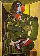 Woman in Green 1943 By Pablo Picasso