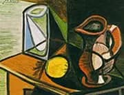 Glass and Pitcher 1944 By Pablo Picasso