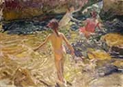 The Bath Javea 1905 By Joaquin Sorolla