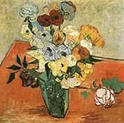 Vase with Roses and Anemones By Vincent van Gogh