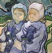 Two Little Girls By Vincent van Gogh