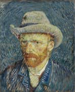 Self Portrait with Grey Felt Hat 1887 By Vincent van Gogh
