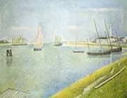 The Channel at Gravelines in The Direction of The Sea 1890 By Georges Seurat