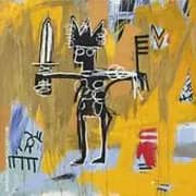 Untitled Julius Caesar on Gold By Jean Michel Basquiat