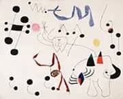 Mujer sonando con la evasion By Joan Miro