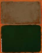 Green and Taupe on Orange By Mark Rothko (Inspired By)