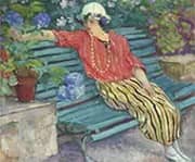 Jeune Femme aux Hortensias By Henri Lebasque