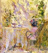 Girl by a Trellis By Henri Lebasque