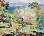 Girls in a Mediterranean Landscape By Henri Lebasque