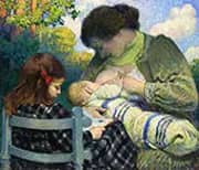 Motherhood Madame Lebasque and Her Children 1905 By Henri Lebasque