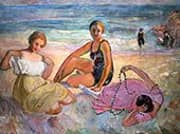 On The Beach By Henri Lebasque