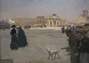 The Place du Carousel Courtyard and The Tuileries in Ruins 1882 By Giuseppe De Nittis