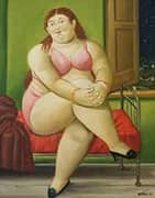 The Bedroom 2 By Fernando Botero