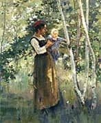 Mother and Child By Theodore Robinson