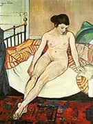 Nude with a Striped Blanket By Suzanne Valadon