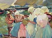 Fisherwomen on the Beach By Joaquin Sorolla
