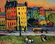 Houses in Munich 1908 By Wassily Kandinsky