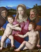 Holy Family with St Anne and The Infant St John 1545 By Agnolo Bronzino