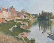 The River Bank 1886 By Paul Signac
