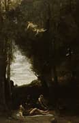 St Sebastian Succoured by Holy Women By Jean-baptiste Corot