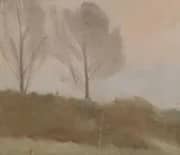 The Two Trees near Beaumaris By Clarice Beckett