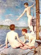Bathers 1888 By Henry Scott Tuke