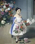 Portrait of Antoinetta Negroni Prati Morosini as a Child 1958 By Francesco Hayez