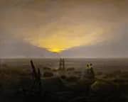 Moonrise by The Sea By Caspar David Friedrich