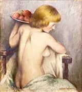 A Nude with Apples By Edmund William Greacen