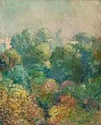 Tree Tops from Boulevard Raspail Paris 1906 By Edmund William Greacen
