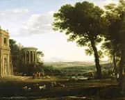 Landscape with a Sacrifice to Apollo By Claude Lorrain