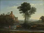 Landscape with The Voyage of Jacob 1677 By Claude Lorrain