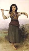 The Shepherdess 1889 By William-Adolphe Bouguereau