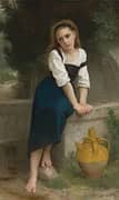 Orphan by The Fountain 1883 By William-Adolphe Bouguereau