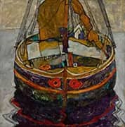 Triestiner Fischerboot Trieste Fishing Boat 1918 By Egon Schiele