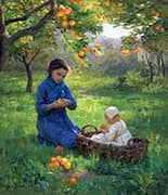 Under Orange Tree By Virginie Demont Breton
