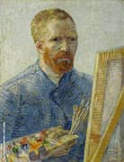 Self Portrait with Easel Paris Winter 1887 By Vincent van Gogh