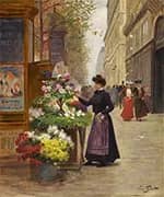 A Flower Seller By Victor Gabriel Gilbert