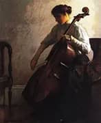The Cellist 1908 By Joseph de Camp
