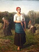 Girl with a Rake 1859 By Jules Breton