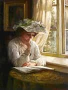 Lady Reading by A Window 1900 By Thomas Benjamin Kennington