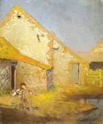 A Farmyard 1893 By Sir George Clausen
