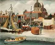 On The Quay By Christopher Wood