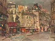 Paris Street View at Dusk By Konstantin Korovin