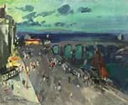 Seafront Promenade By Konstantin Korovin
