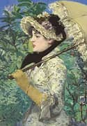 Spring Jeanne Demarsy 1881 By Edouard Manet